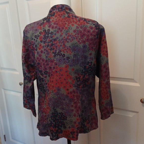 Linen Jacket/Blouse by Cut Loose - Size L - Muted yet Vibrant colours - Picture 5 of 11